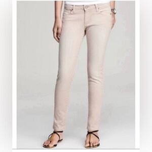 PAIGE Jeans Made In USA Women Sz 26 Skyline Ankle Peg Stretch Beige